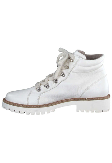 Paul Green Stiefelette Glattleder Weiß Warmfutter - surf4shoes