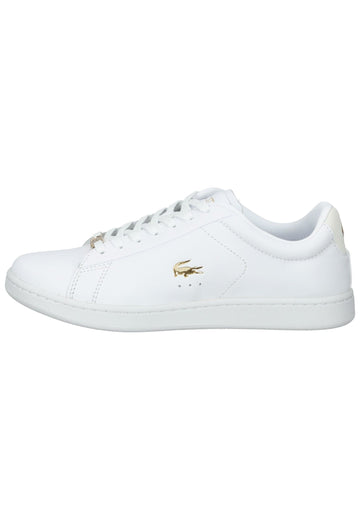 Lacoste Sneaker Leder Weiß/Gold - surf4shoes