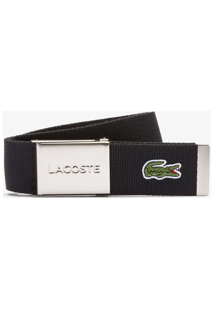 Lacoste Gürtel Textil Schwarz - surf4shoes