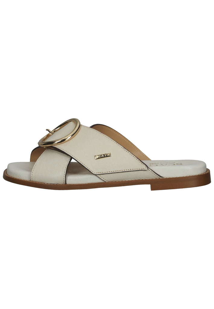 Scapa Pantoletten Leder Beige - surf4shoes