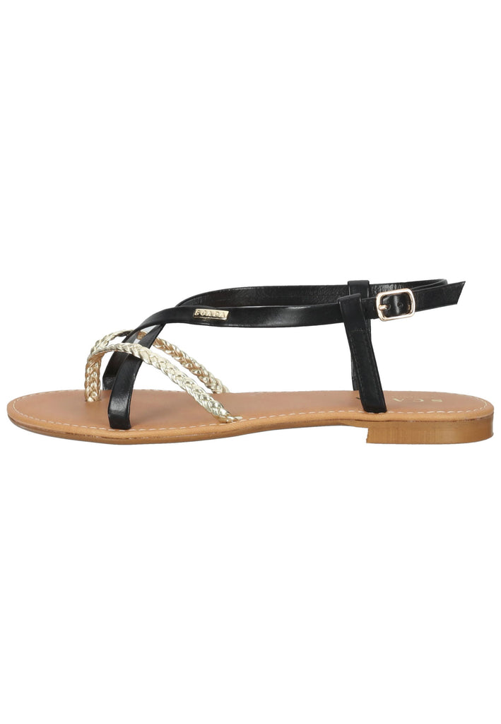 Scapa Zehensteg Leder Schwarz - surf4shoes