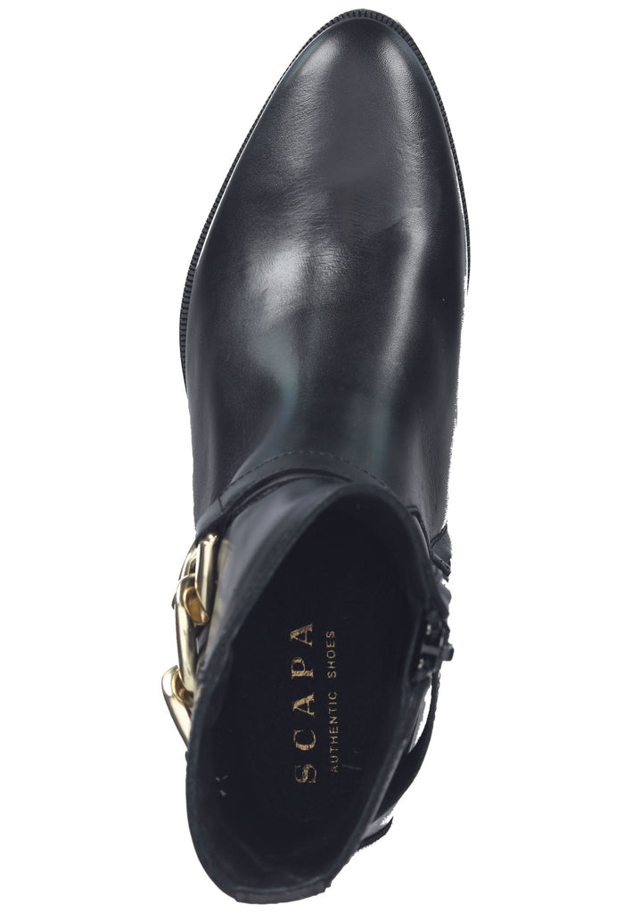 Scapa Stiefelette Leder Schwarz - surf4shoes