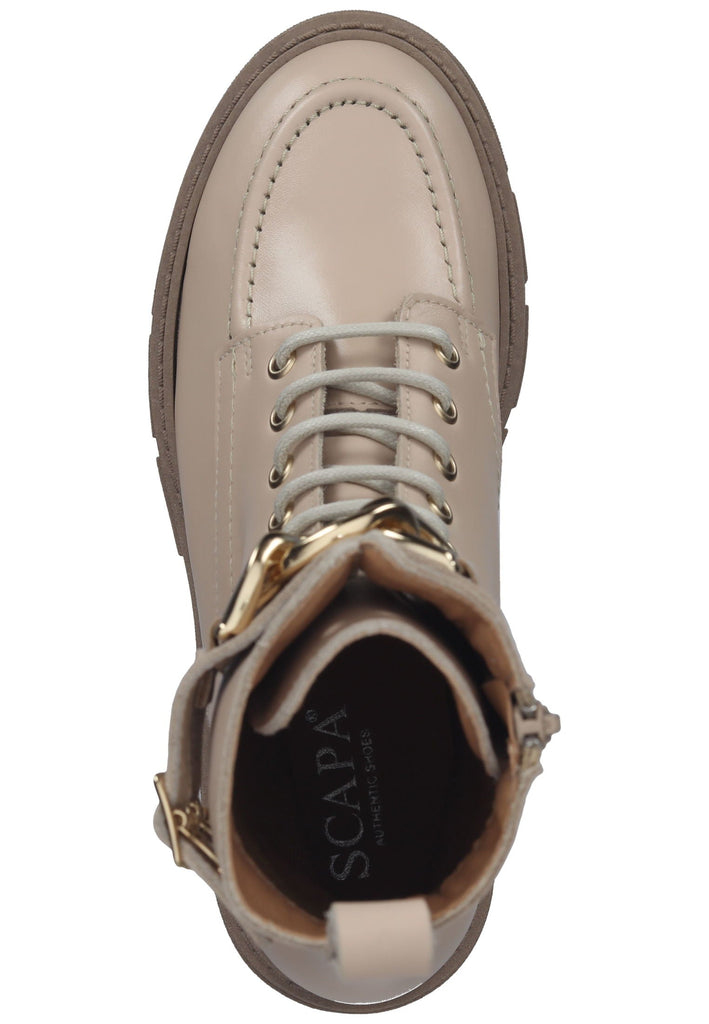 Scapa Stiefelette Leder Beige - surf4shoes