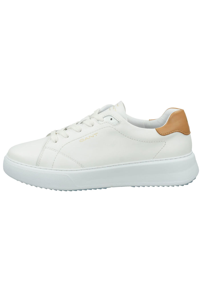 GANT Sneaker Glattleder Weiß/Braun - surf4shoes