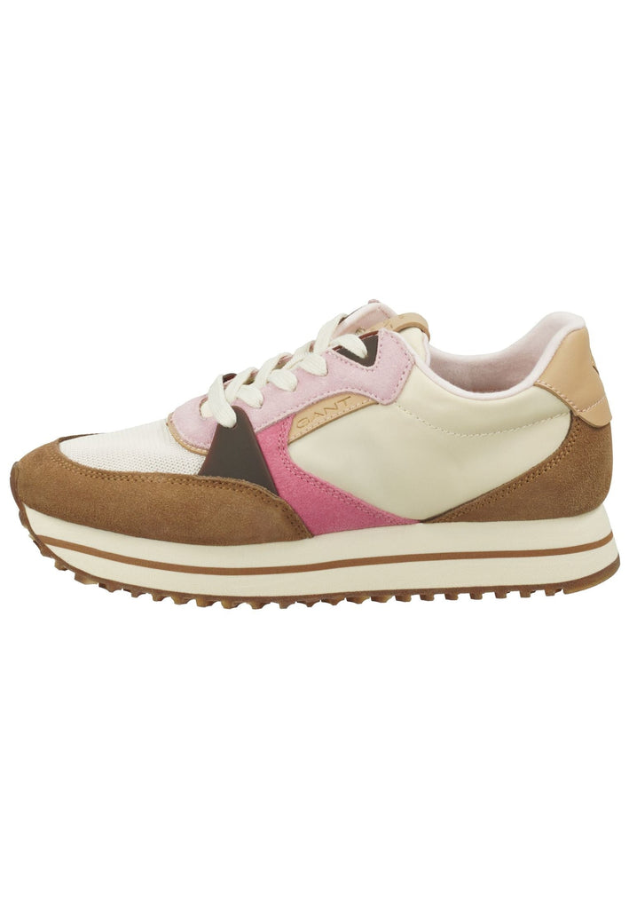 GANT Sneaker Veloursleder/Textil Braun/Rosa - surf4shoes