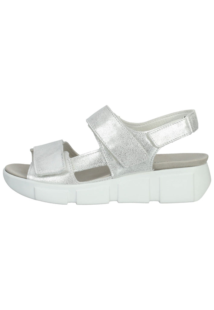 Waldläufer Sandalen Leder Silber - surf4shoes