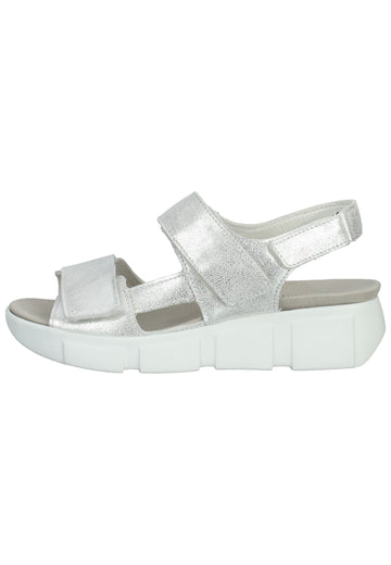 Waldläufer Sandalen Leder Silber - surf4shoes