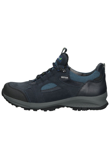 Waldläufer Wanderschuhe Leder/Textil Schwarz/Blau - surf4shoes