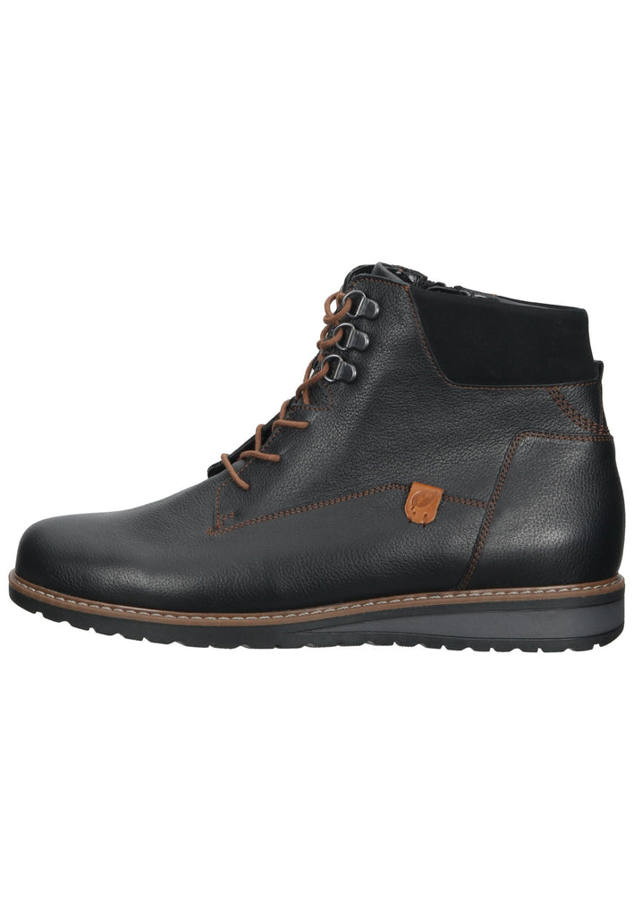 Waldläufer Stiefelette Leder Schwarz Warmfutter - surf4shoes