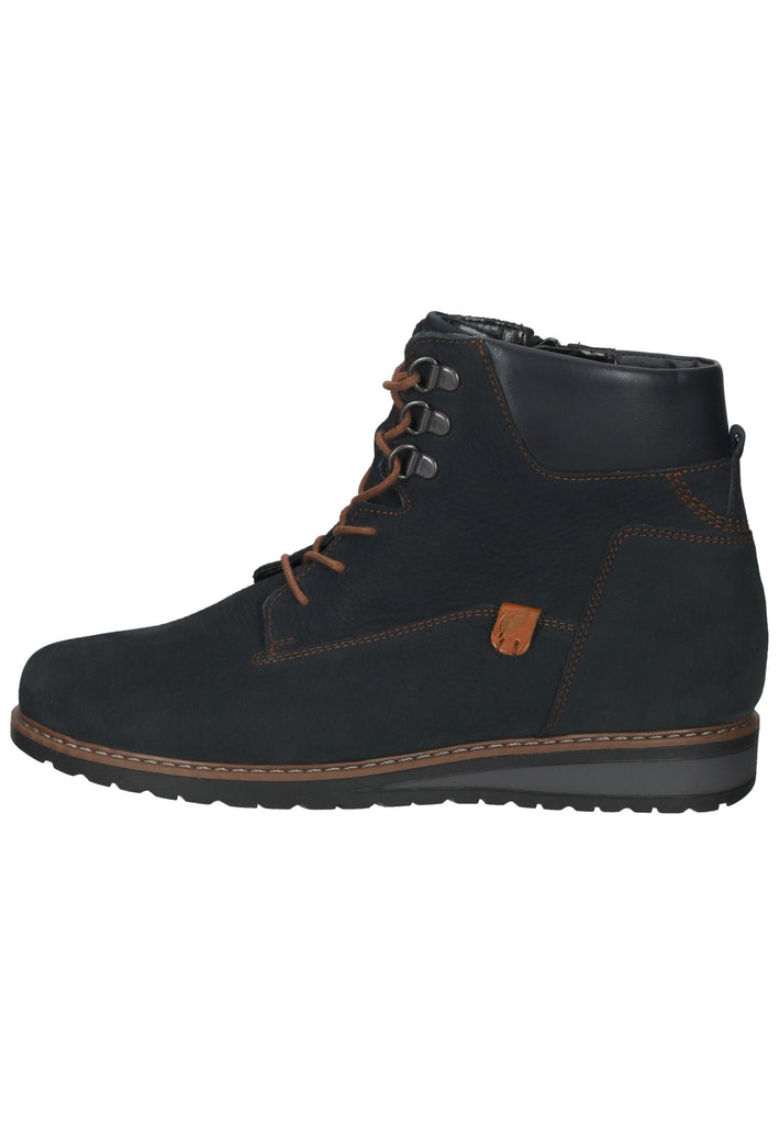 Waldläufer Stiefelette Leder dunkelblau Warmfutter - surf4shoes
