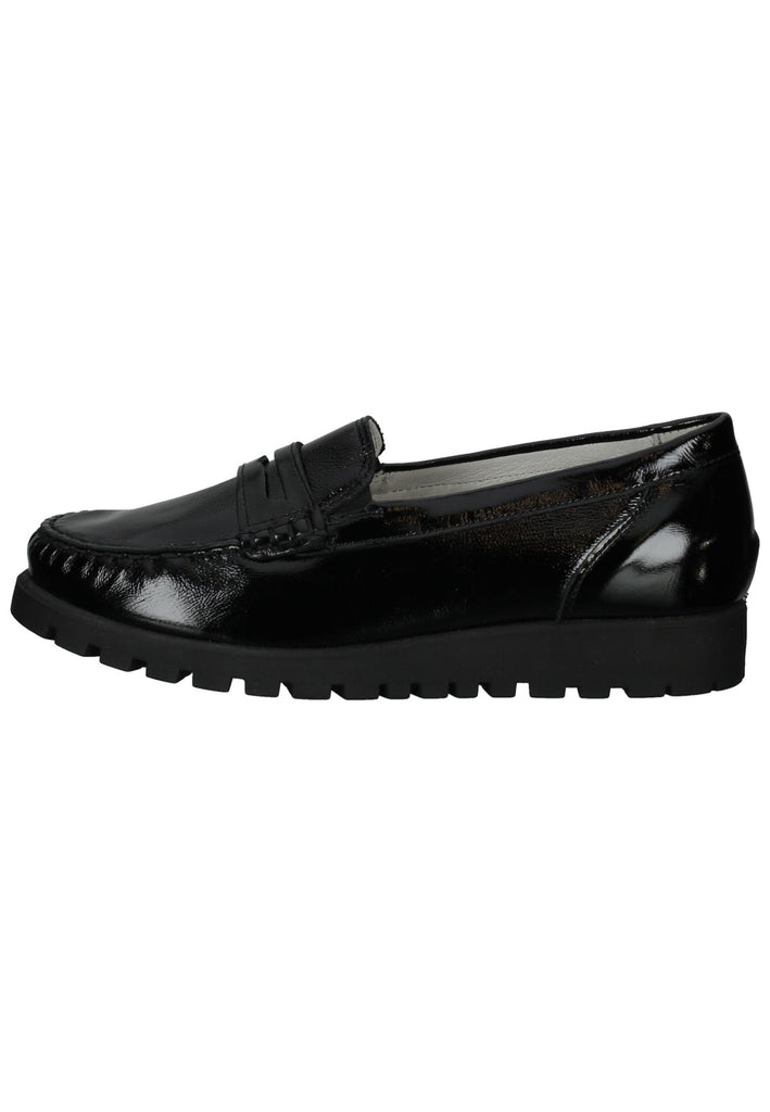 Waldläufer Slipper Leder Schwarz - surf4shoes