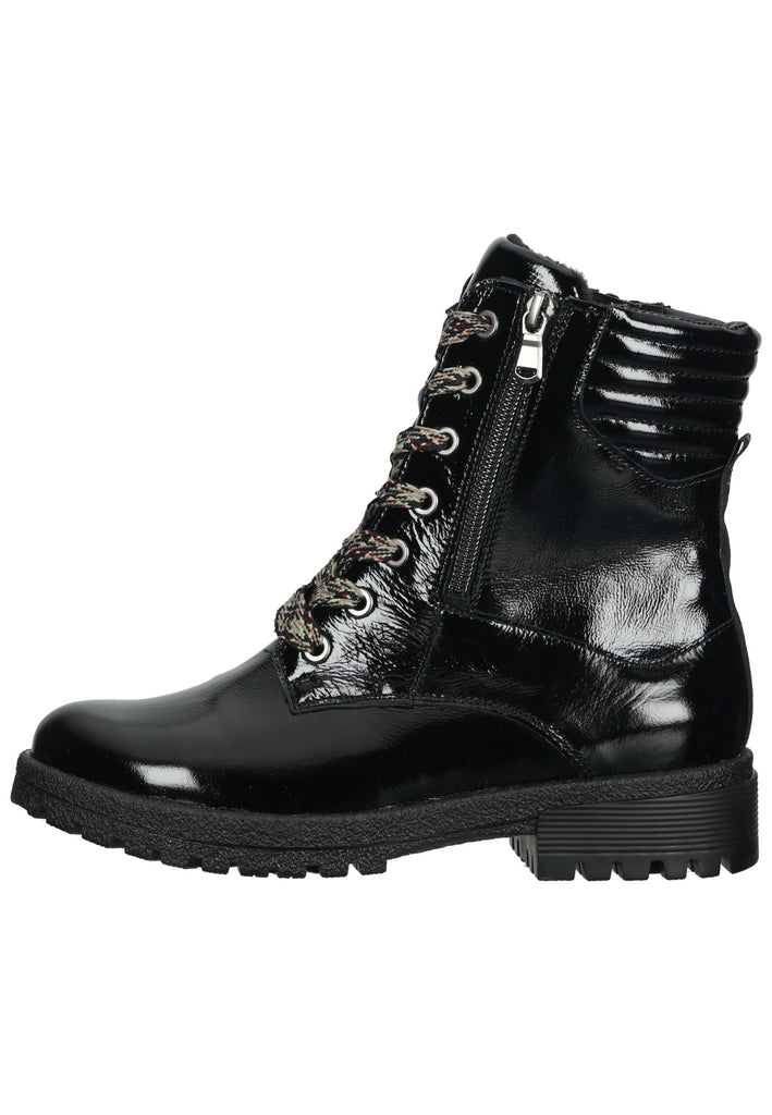 Waldläufer Stiefelette Leder Schwarz Warmfutter - surf4shoes