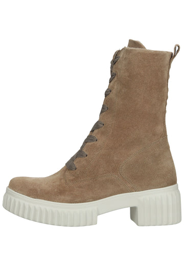 Waldläufer Stiefelette Leder Taupe Warmfutter - surf4shoes