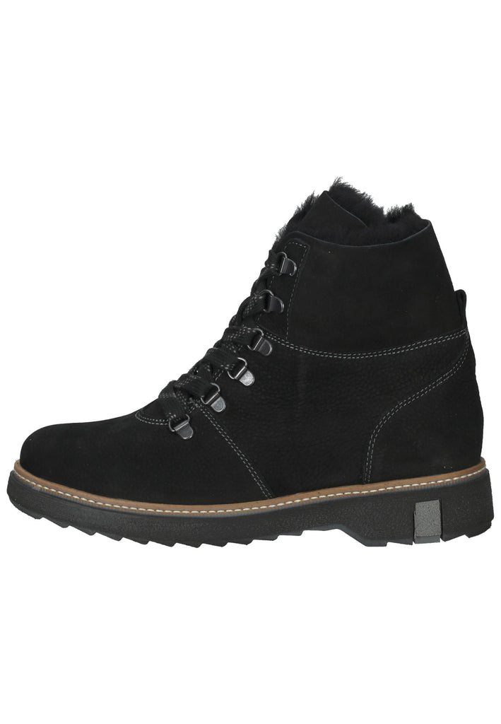 Waldläufer Stiefelette Leder Schwarz Warmfutter - surf4shoes