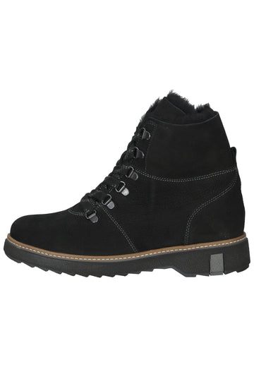 Waldläufer Stiefelette Leder Schwarz Warmfutter - surf4shoes