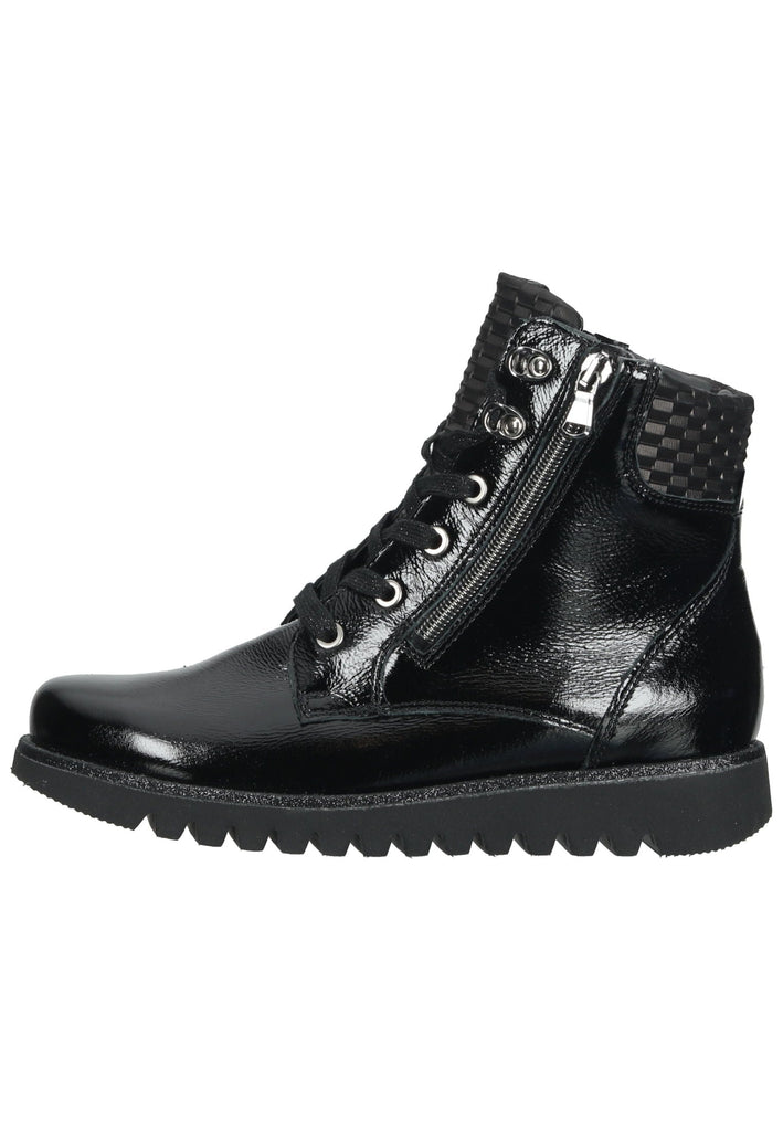 Waldläufer Stiefelette Leder Schwarz Warmfutter - surf4shoes