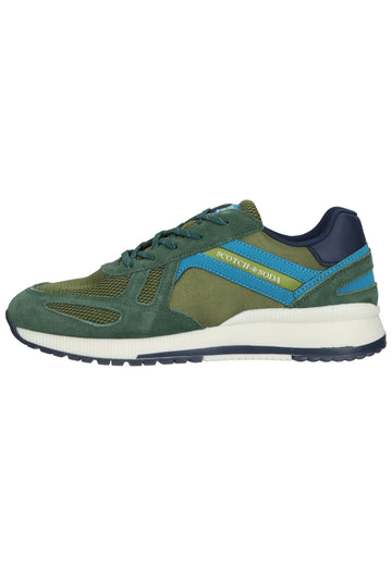 Scotch & Soda Sneaker Leder/Textil Army - surf4shoes