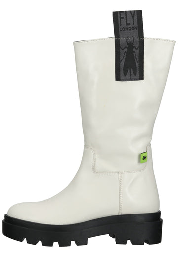 FLY London Stiefel Leder Weiß - surf4shoes