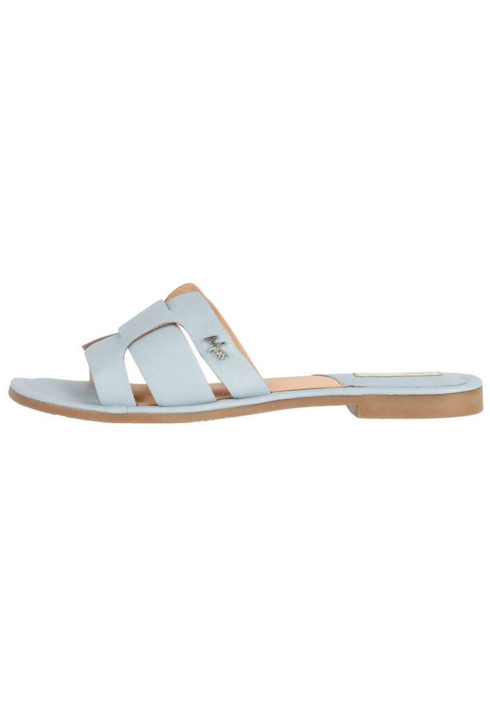 Mexx Pantoletten Leder Hellblau - surf4shoes