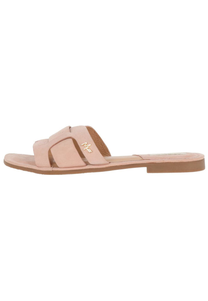 Mexx Pantoletten Veloursleder Hellpink - surf4shoes