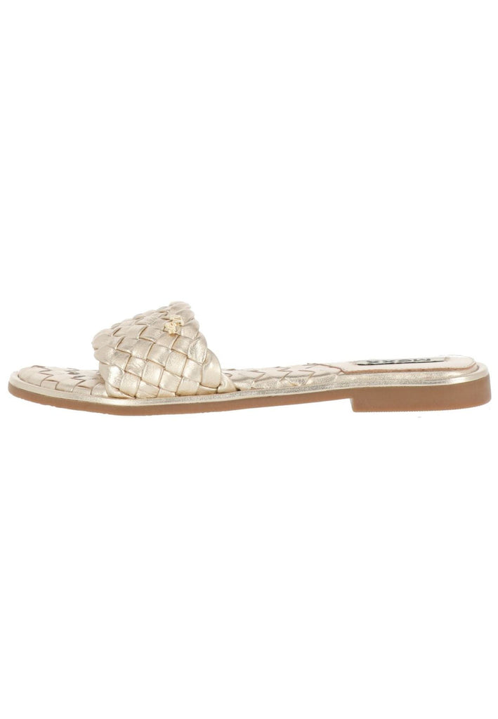 Mexx Pantoletten Leder Gold - surf4shoes