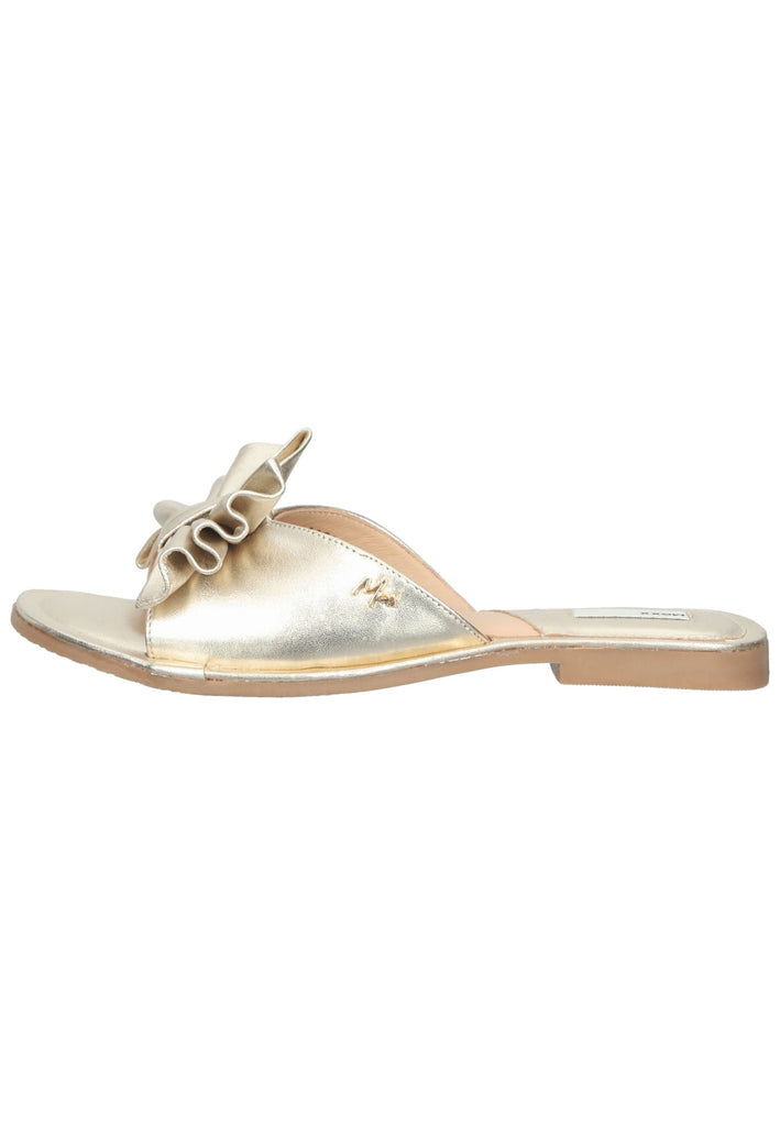Mexx Pantoletten Leder Gold - surf4shoes