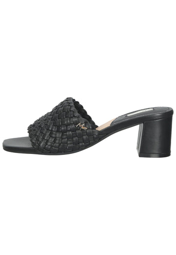 Mexx Pantoletten Leder Schwarz - surf4shoes