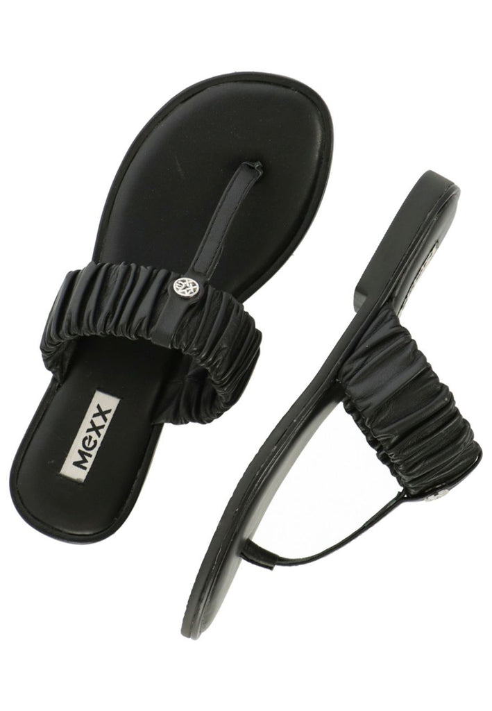 Mexx Zehensteg Leder Schwarz - surf4shoes