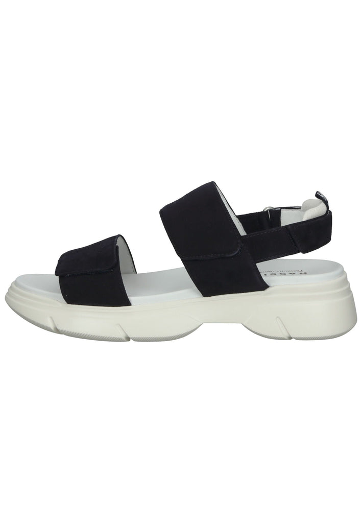 HASSIA Sandalen Leder Blau/Weiß - surf4shoes