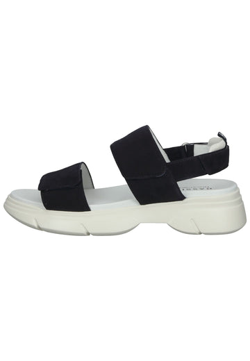HASSIA Sandalen Leder Blau/Weiß - surf4shoes