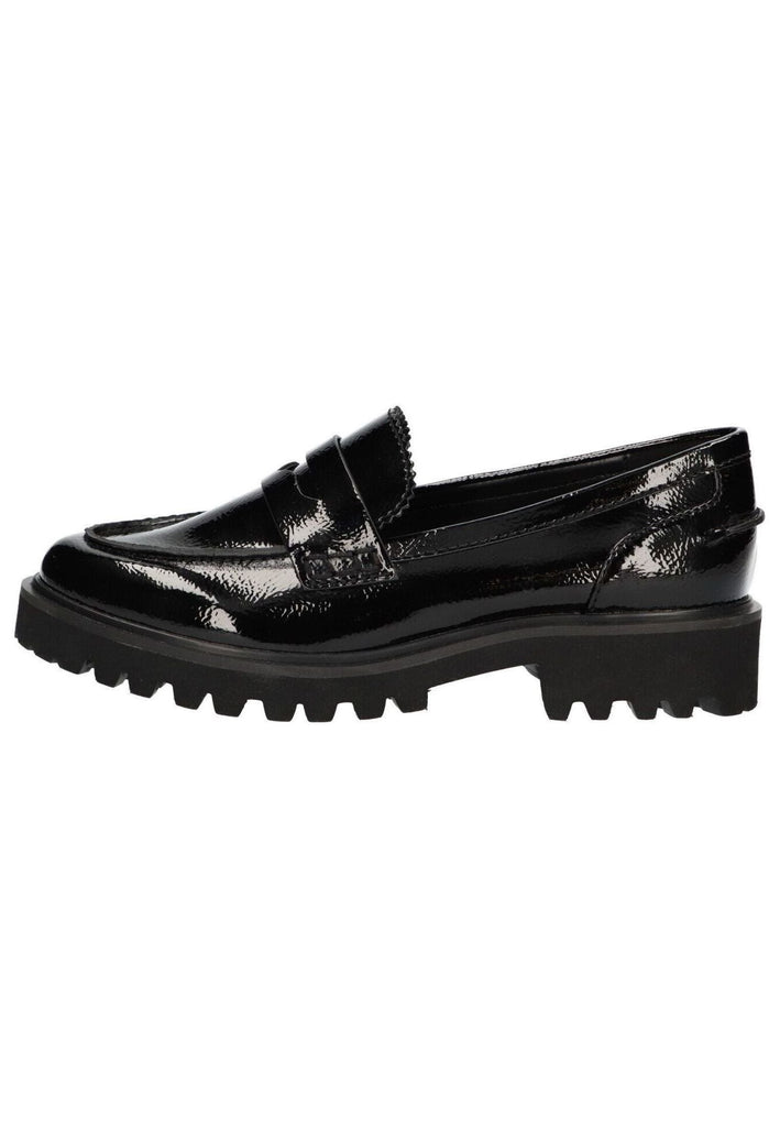 La Strada Slipper Lederimitat Schwarz - surf4shoes