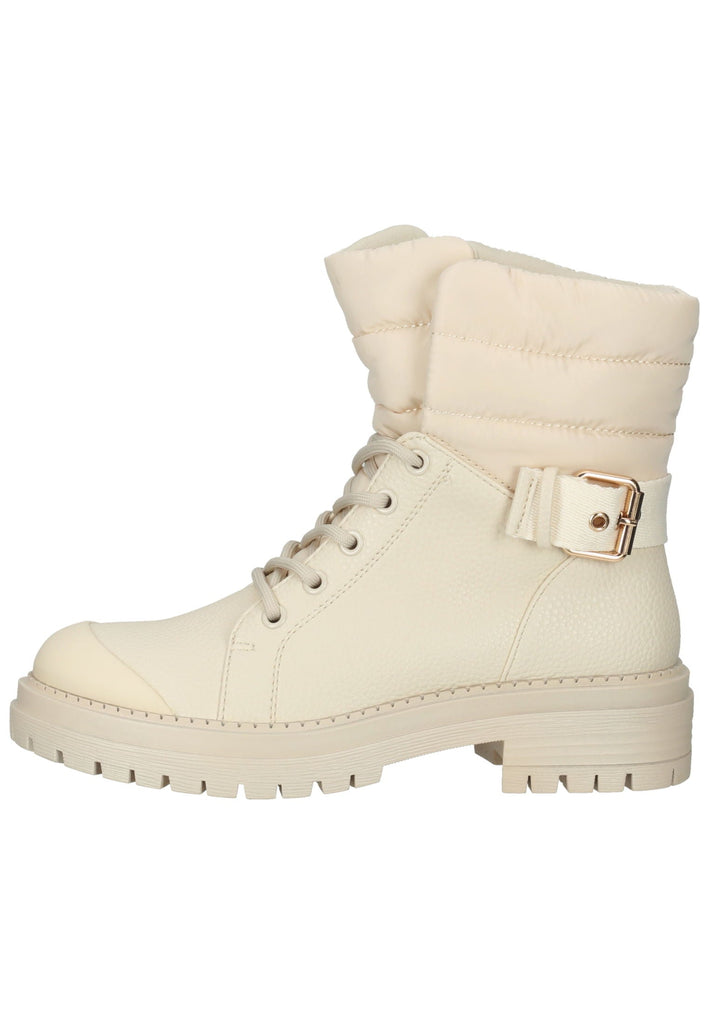 La Strada Stiefelette Lederimitat Beige - surf4shoes