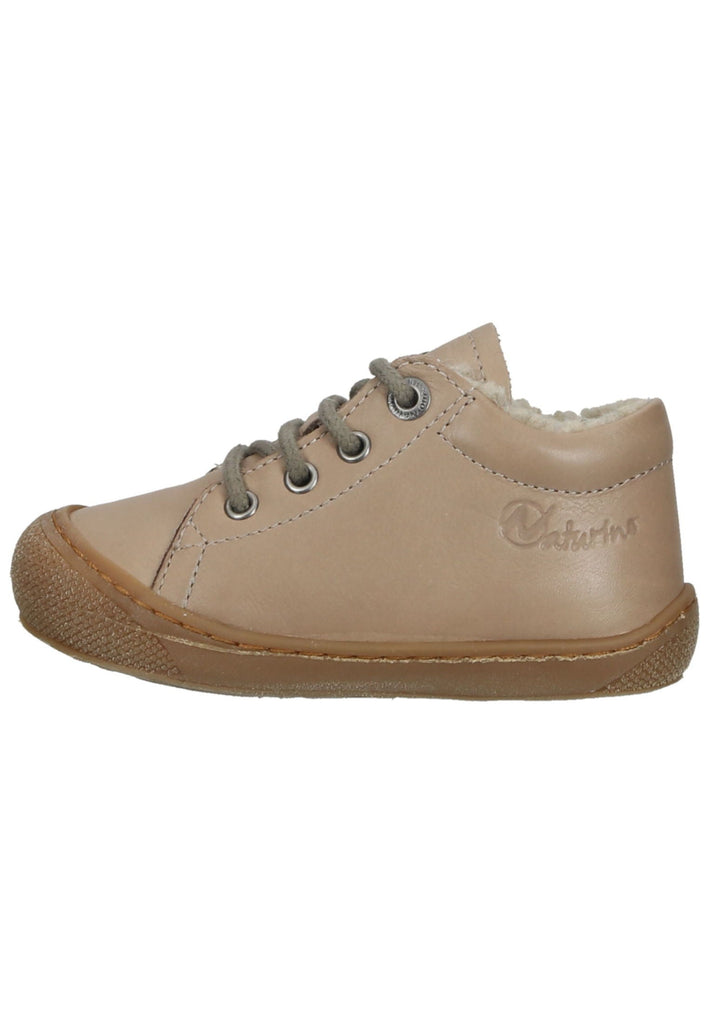 Naturino Halbschuhe Nappaleder Taupe Warmfutter - surf4shoes