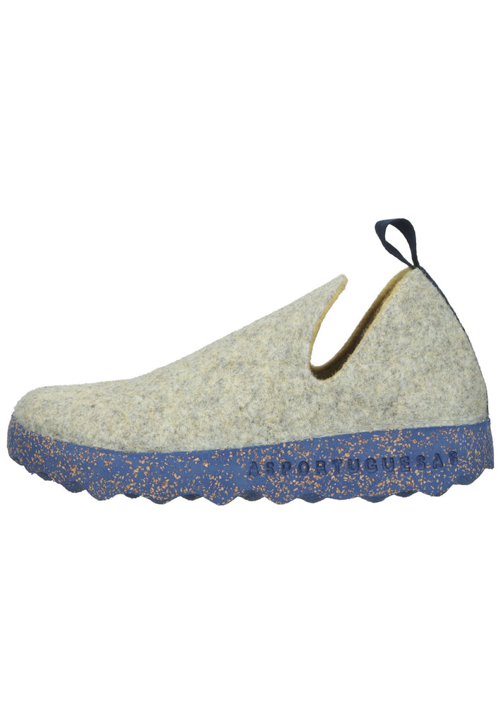 ASPORTUGUESAS Hausschuhe Filz Grau/Gelb - surf4shoes
