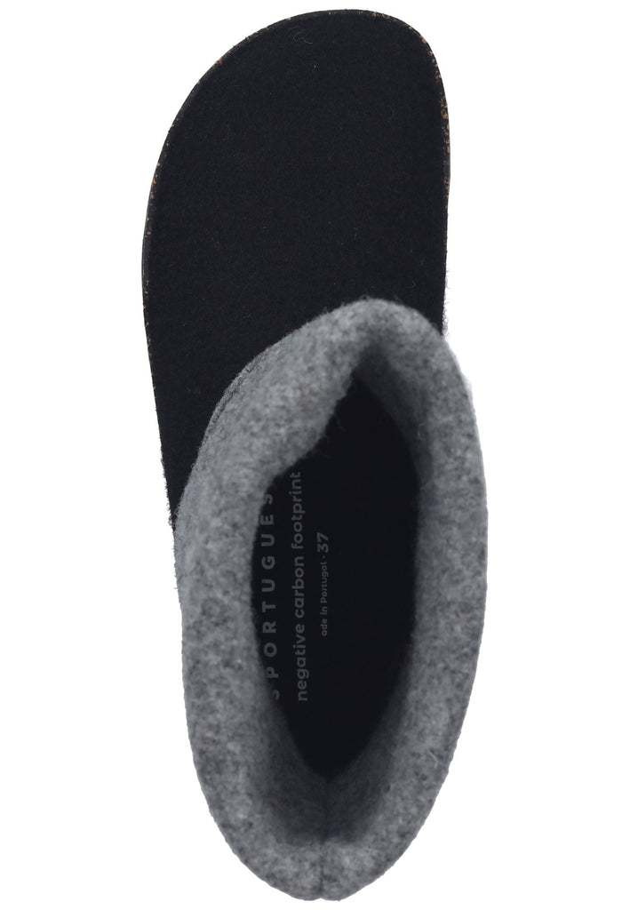 ASPORTUGUESAS Stiefelette Filz Schwarz/Grau - surf4shoes