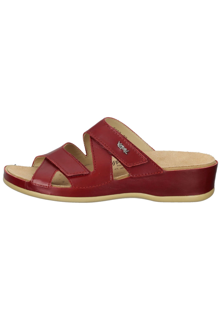 Vital Pantoletten Leder Rot - surf4shoes