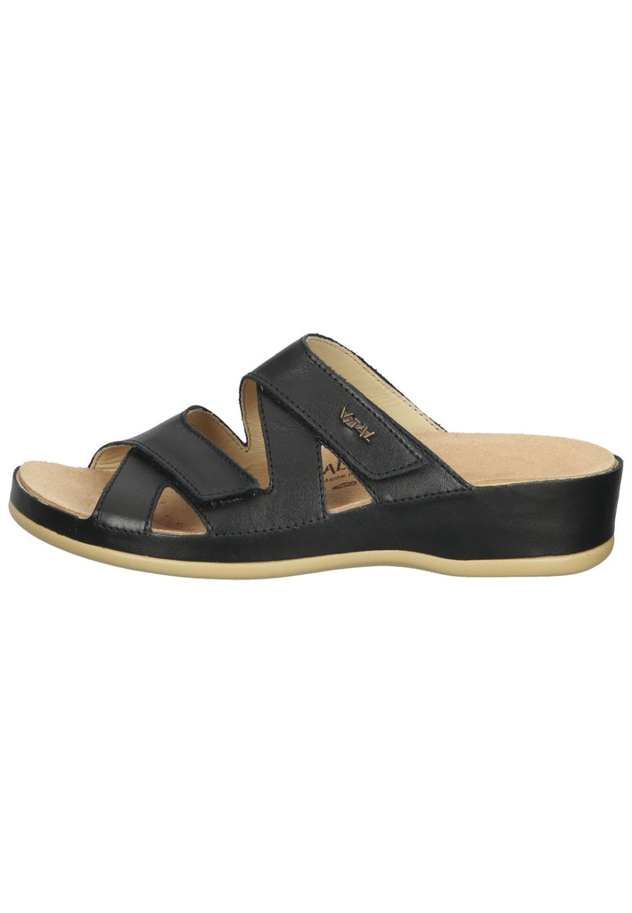 Vital Pantoletten Leder Schwarz - surf4shoes