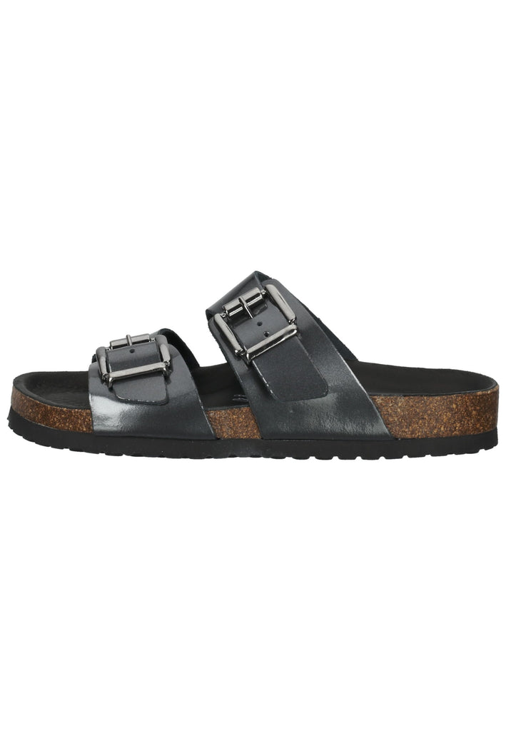 Vital Pantoletten Leder Metallic Anthracite - surf4shoes