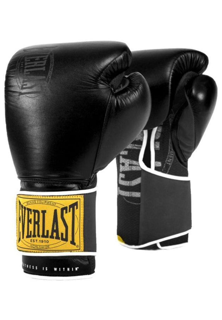 Everlast Boxhandschuhe Leder Schwarz - surf4shoes