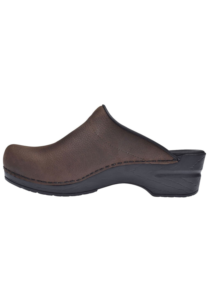 Sanita Clogs Leder Braun - surf4shoes
