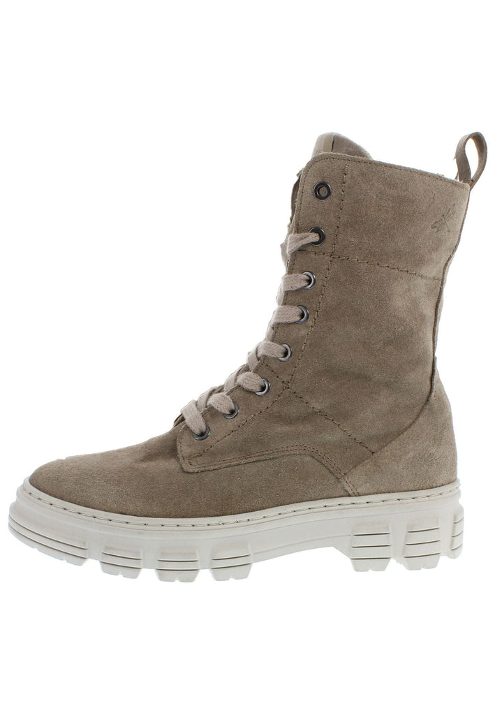 Libelle Stiefelette Veloursleder Hellgrau Warmfutter - surf4shoes