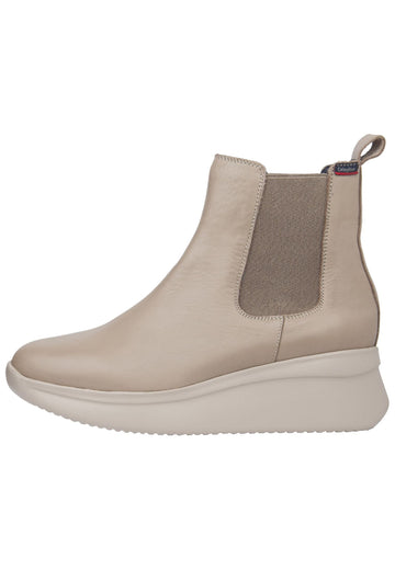 CallagHan Stiefelette Leder/Textil Beige - surf4shoes