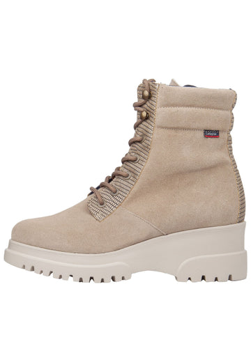 CallagHan Stiefelette Leder/Textil Beige - surf4shoes