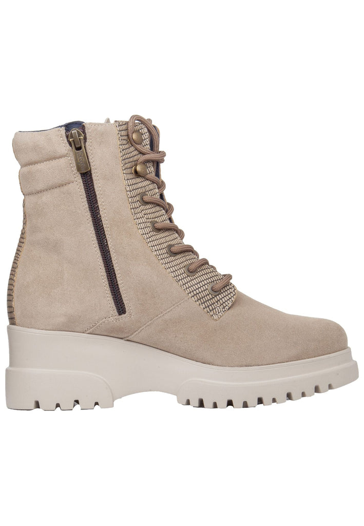 CallagHan Stiefelette Leder/Textil Beige - surf4shoes