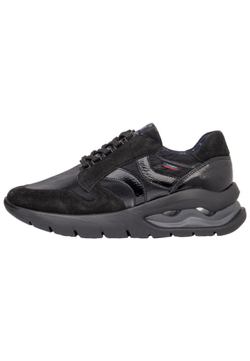 CallagHan Sneaker Leder/Textil Schwarz/Grau - surf4shoes