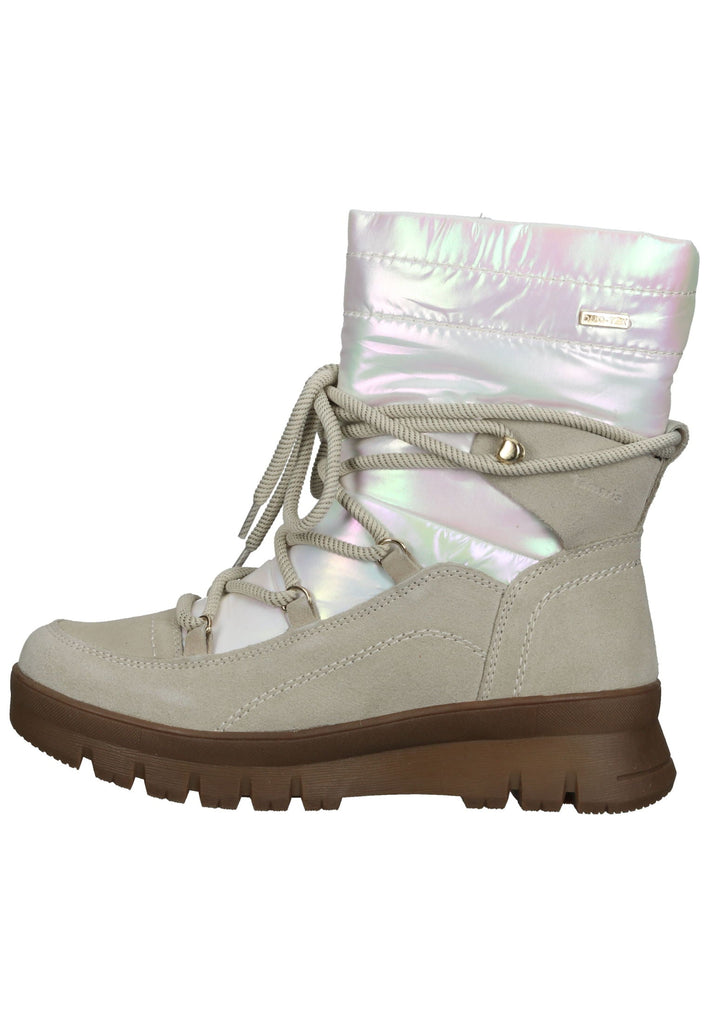 Tamaris Comfort Stiefelette Leder/Textil Ivory Warmfutter - surf4shoes