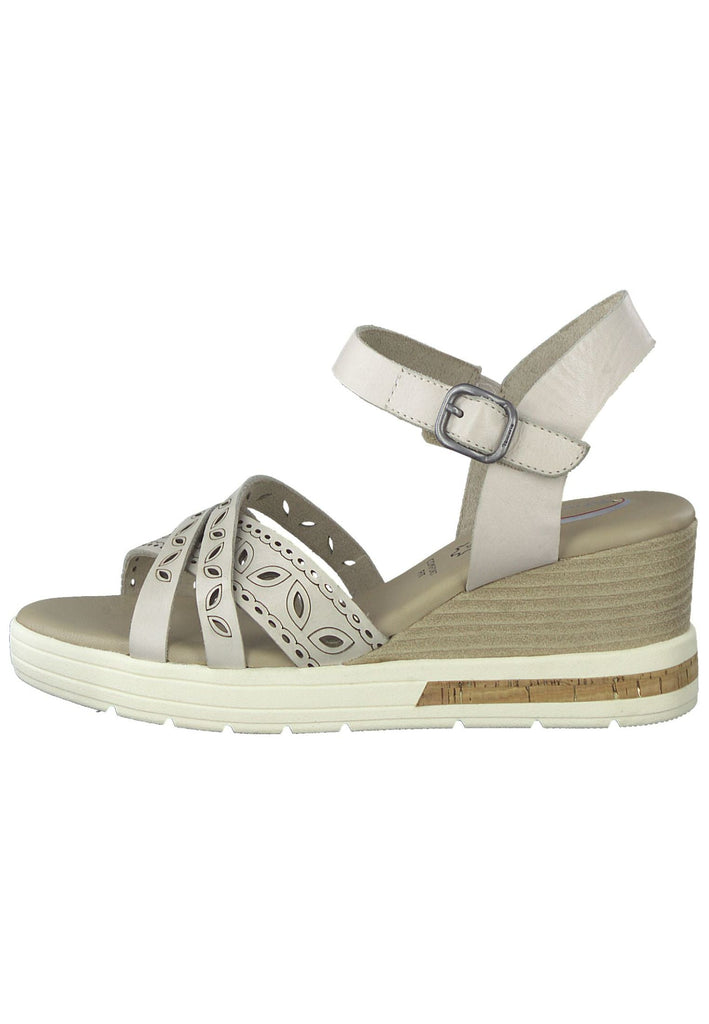 Tamaris Comfort Sandalen Leder Weiß - surf4shoes