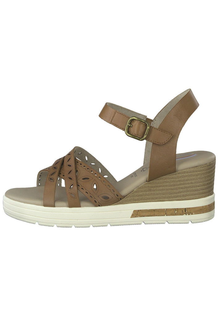 Tamaris Comfort Sandalen Leder Cognac - surf4shoes
