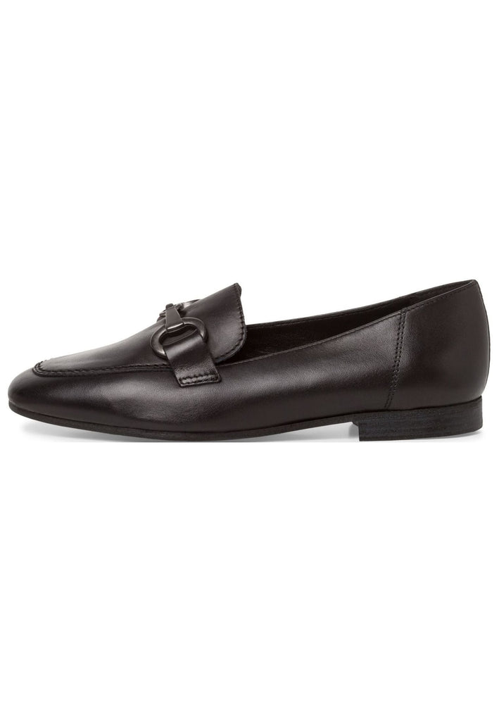 Tamaris Slipper Leder Schwarz - surf4shoes