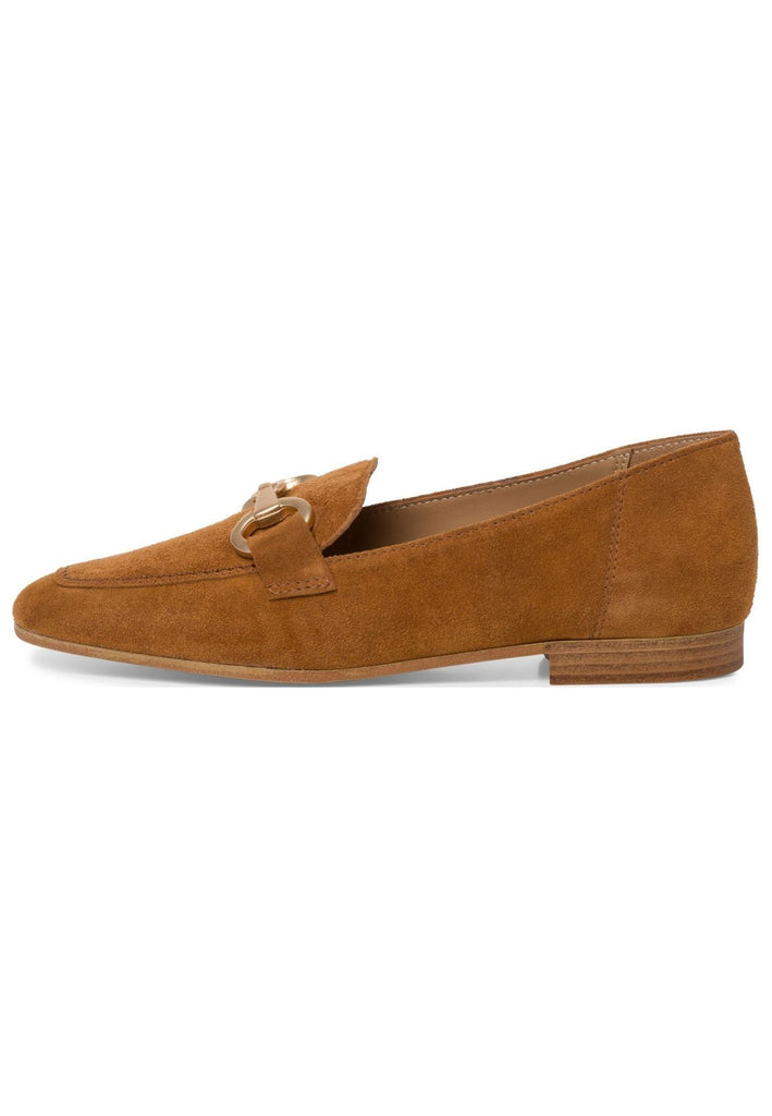 Tamaris Slipper Veloursleder Cognac - surf4shoes